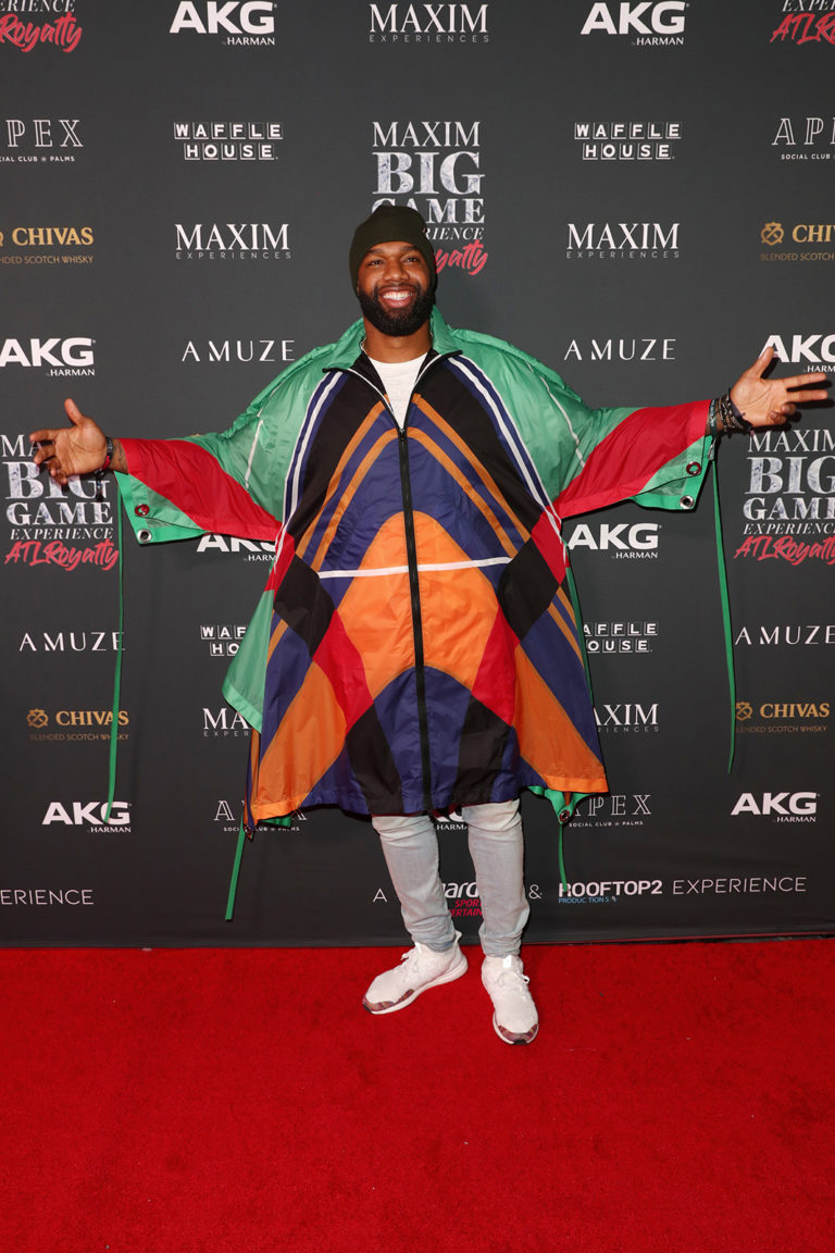 Marcedes Lewis attends The Maxim Big Game Experience (Photo by Joe Scarnici/Getty Images for Maxim)