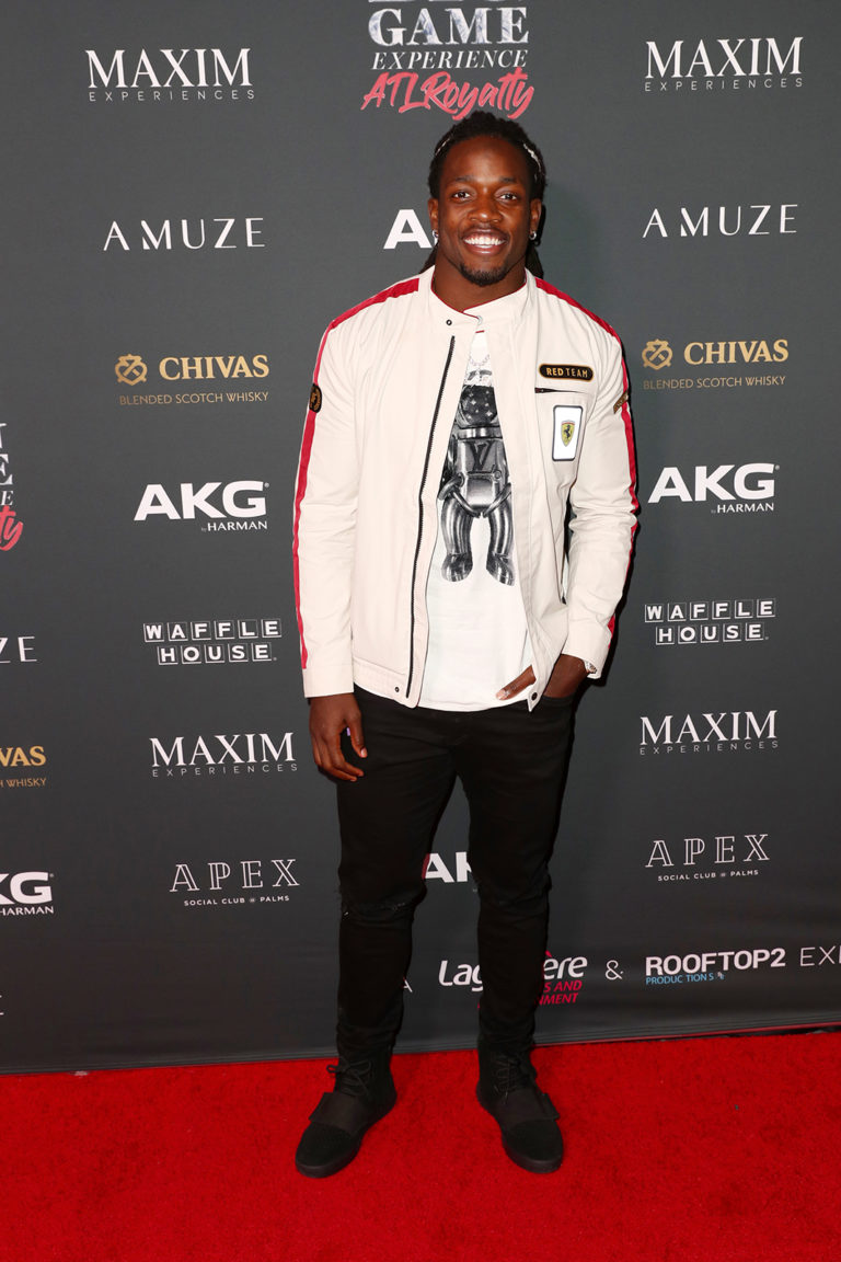 Melvin Gordon III attends The Maxim Big Game Experience (Photo by Joe Scarnici/Getty Images for Maxim)