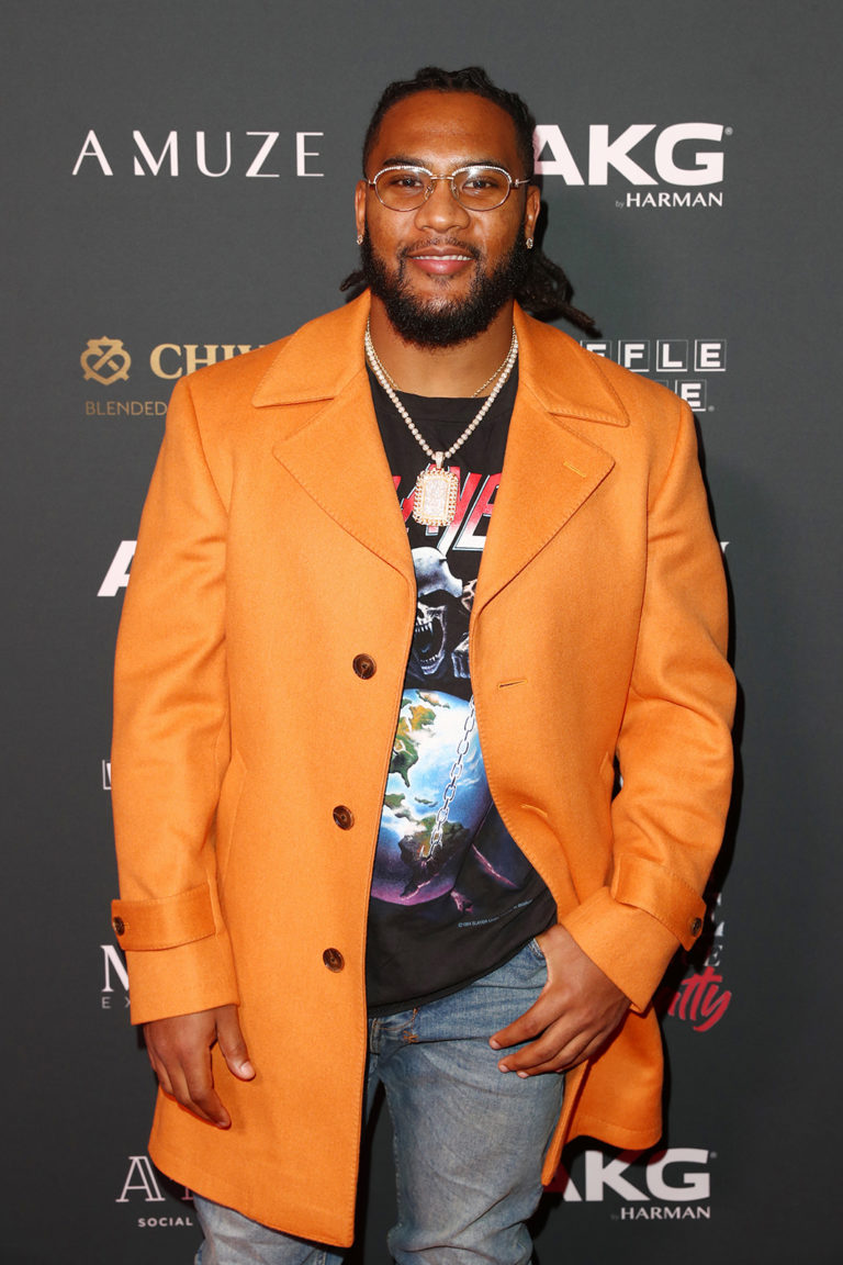 TJ Ward attends The Maxim Big Game Experience (Photo by Joe Scarnici/Getty Images for Maxim)