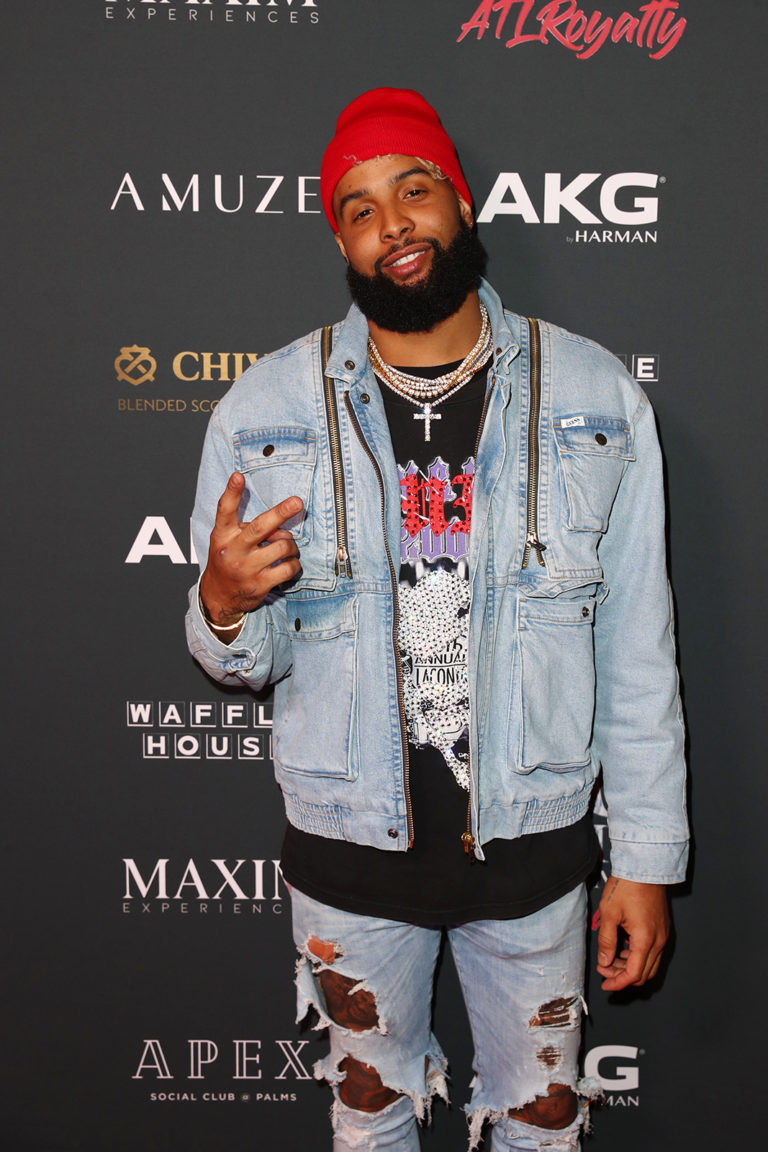 Odell Beckham Jr. attends The Maxim Big Game Experience (Photo by Joe Scarnici/Getty Images for Maxim)