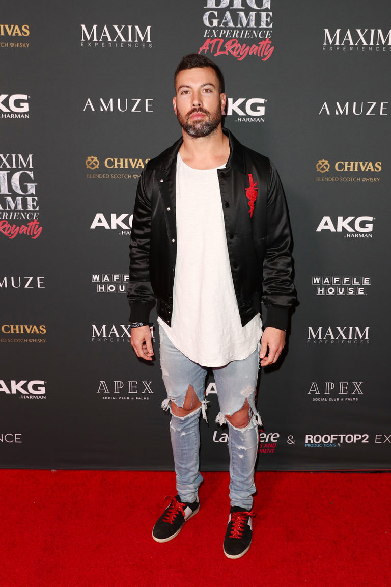 Andrew Sendejo attends The Maxim Big Game Experience (Photo by Joe Scarnici/Getty Images for Maxim)