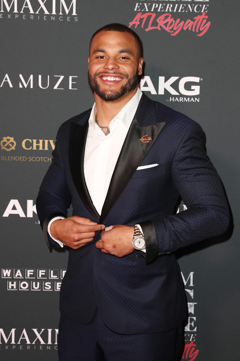 Dak Prescott attends The Maxim Big Game Experience (Photo by Joe Scarnici/Getty Images for Maxim)