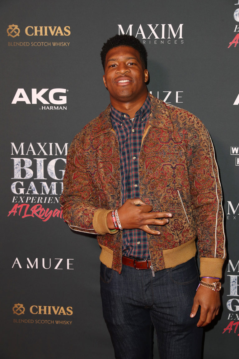 Jameis Winston attends The Maxim Big Game Experience (Photo by Joe Scarnici/Getty Images for Maxim)