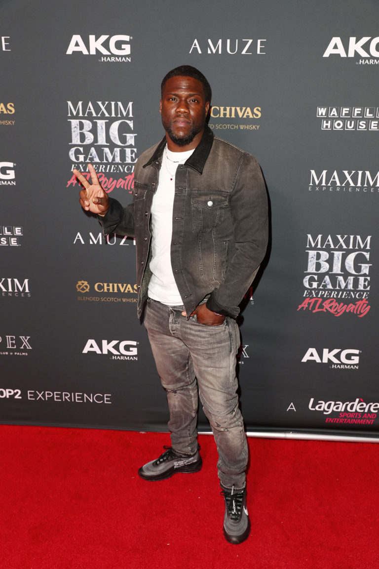 Kevin Hart attends The Maxim Big Game Experience (Photo by Joe Scarnici/Getty Images for Maxim)