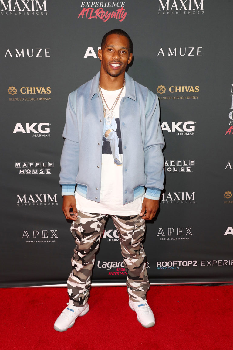 Victor Cruz attends The Maxim Big Game Experience (Photo by Joe Scarnici/Getty Images for Maxim)